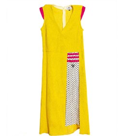 تصویر پیراهن پلیسه زرد 