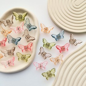 تصویر مینی کلیپس پروانه کریستالی سایز ۴.۵ سانت 