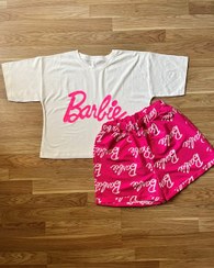 تصویر ست تیشرت و شلوارک طرح دار 