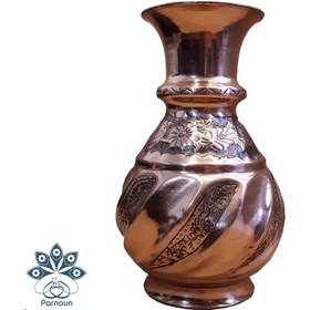 تصویر گلدان مسی قلمزنی 