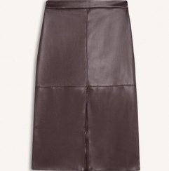 تصویر دامن میدی زنانه زرشکی دفکتو 