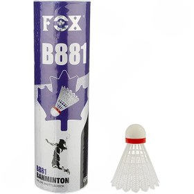 تصویر توپ بدمینتون فاکس مدل 881 بسته 6 عددی*174 