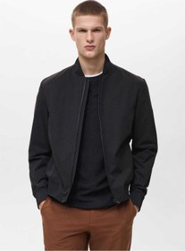 تصویر ژاکت مردانه مشکی منگو | 87084388 MANGO Man 