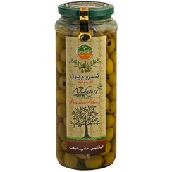 تصویر کنسرو زیتون ویژه بی هسته ارگانیک نیکاتیس 500 گرم 