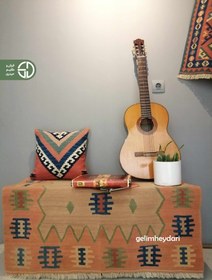 تصویر گلیم دستباف مدل قشقایی کد 13742 qashqai kilim