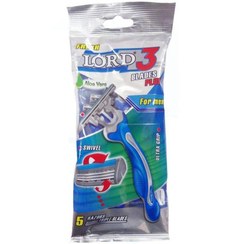 تصویر تیغ خودتراش 3 لبه لرد مدل FRESH بسته 5 عددی 