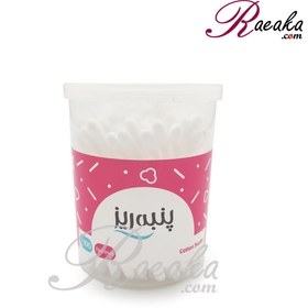 تصویر گوش پاک کن پنبه ریز مدل Normal بسته 100 عددی Panberes Normal Cotton Swab 100pcs