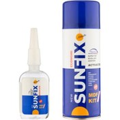 تصویر چسب 123 برند سان فیکس 400 میلی لیتر آبی SUN FIX 