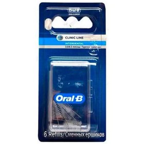 تصویر سری یدک مسواک بین دندانی مخروطی Oral-B مدل CLINIC LINE پک 6 عددی 