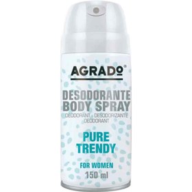 تصویر اسپری بدن اسپانیایی آگرادو Agrado Pure Trendy با رایحه شیرین و ملایم 150 میل 