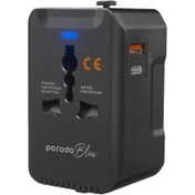 تصویر آداپتور شارژر پرودو Porodo Blue Dual USB Universal Charger 