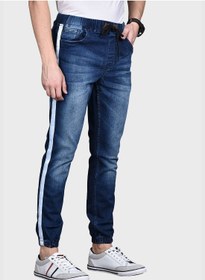 تصویر شلوار جین با نوارهای کناری برند campus sutra Jeans with Side Stripes