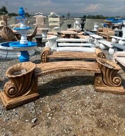 تصویر نیمکت گلدانی صدفی n12er