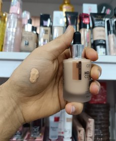 تصویر کرم پودر کاتریس سری HD مدل Liquid Coverage شماره 020 حجم 30 میل Catrice HD Liquid Coverage Foundation 020