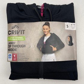 تصویر سویشرت کراپ ورزشی زنانه کریویت CRIVIT Crop Sweatshirt مشکی 