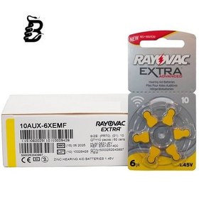 تصویر باتری سمعک ریوواک شماره ۱۰ بسته ۶ عددی 