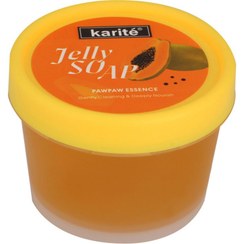 تصویر صابون ژله ای طبیعی صورت و بدن پاپایا کاریته Karite PawPaw Jelly Soap