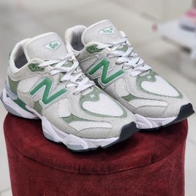 تصویر کفش نیوبالانس ۹۰۶۰ سفید سبز زیره دو تیکه - New Balance 9060 