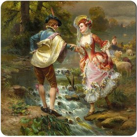 تصویر مگنت طرح دختر نقاشی عشاق کد wmg2574 