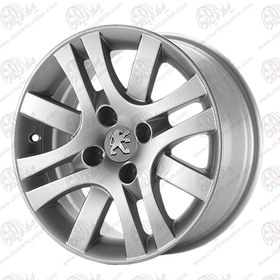 تصویر رینگ فابریک سایز ۱۵ (۱۰۸×۴) صلیبی نقره‌ای Original wheel size 15" (4×108) Silver