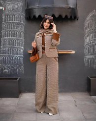 تصویر کت شلوار زنانه راسپینا جنس مازراتی 