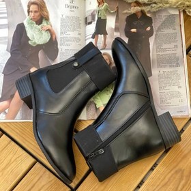 تصویر نیم بوت زنانه کد ۳۵۷۱ رنگ سیاه 