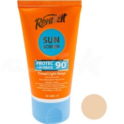 تصویر کرم ضد آفتاب SPF 90 بژ روشن رینوزیت (Renuzit) حجم 50 میلی لیتر Renuzit SPF 90 Sunscreen Cream light beige 50ml