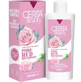 تصویر شامپو رنگساژ قرمز سریتا بیوتی Cerita Beauty حجم 200 میلی لیتر 