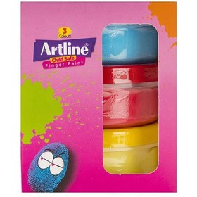 تصویر رنگ انگشتی 3 رنگ کاسه ای آرت لاین Artline 