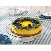 تصویر بشقاب کیک مینا گیاه شناسی TOLE 31 سانتی متر آبی تیره و سفید انگلیش هوم English Home 