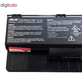 تصویر باتری اورجینال لپ تاپ ایسوس Asus N Asus N56 G56 A32-N56 Original Battery