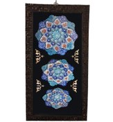 تصویر قاب 3 تیکه بشقاب مینا کاری 