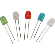 تصویر ال ای دی 5 میلی متری 2-3 ولت 8 رنگ مختلف بسته 1000 عددی - انبه ای 5mm OVAL LED, 2-3 Volt, 8 colors, 1000 Piece Pack