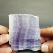 تصویر سنگ راف فلوریت بنفش معدنی بزرگ 
