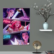 تصویر پوستر سیلک kpop demons hunter 