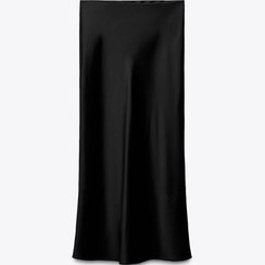 تصویر دامن ساتن زنانه زارا SATIN MIDI SKIRT 