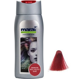 تصویر شامپو رنگساژ مارال (maral) رد ولوت شماره 6.66 حجم 200میل Maral Red Velvet Hair Color Shampoo number 6.66