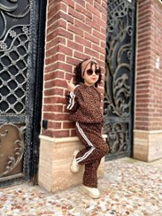 تصویر ست سوییشرت و شلوار پلنگی کد:404 - 50 