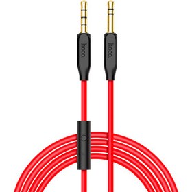 تصویر کابل صدا میکروفون دار هوکو Hoco UPA12 AUX With Mic Cable 1m Hoco UPA12 AUX With Mic Cable 1m