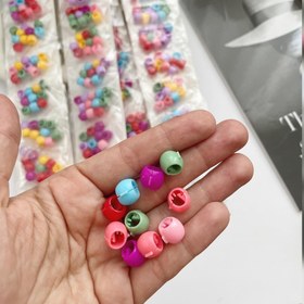 تصویر پک 10 عددی مهره مو رنگی 