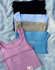 تصویر کراپ یقه خشتی زنانه سایز فری رنگ مشکی 