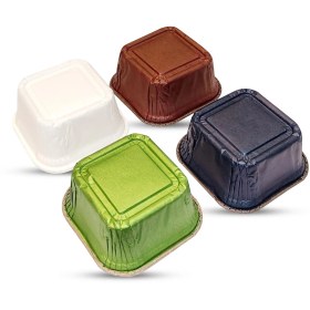 تصویر کپسول مافین کرکره ای مربع 100 عددی 