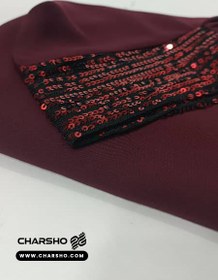 تصویر مقنعه کرپ هد پولکی 