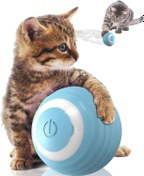 تصویر توپ غلتان اتوماتیک شارژی مناسب بازی سگ و گربه Smart ball cat toy