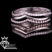 تصویر حلقه سه تکه نقره زنانه کد765 