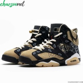 تصویر کتونی نایکی ایر جردن 6 باندانا کد 594 Nike air Jordan 6 bandana - 594