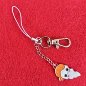 تصویر آویز گوشی فانتزی عروسکی قلابدار کد ۵۰۳۹ 