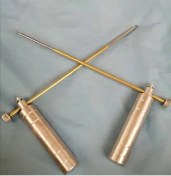 تصویر ردیاب دو دسته برنجی جیوه ای با خلوص ۹۹۹۹ lrl geo detector mercury