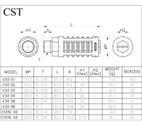 تصویر اگزوزی پلاستیکی 1/8 CbC PNEUMATIC SILENCER (CST) 01
