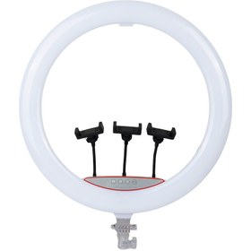 تصویر رینگ لایت مدل RGB LED 3D-56 به همراه 3 عدد هولدر گوشی و ریموت کنترل RGB LED 3D-56 22 Inch Ring Light